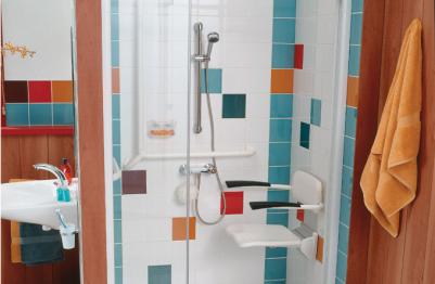 Wall-mounted shower seats